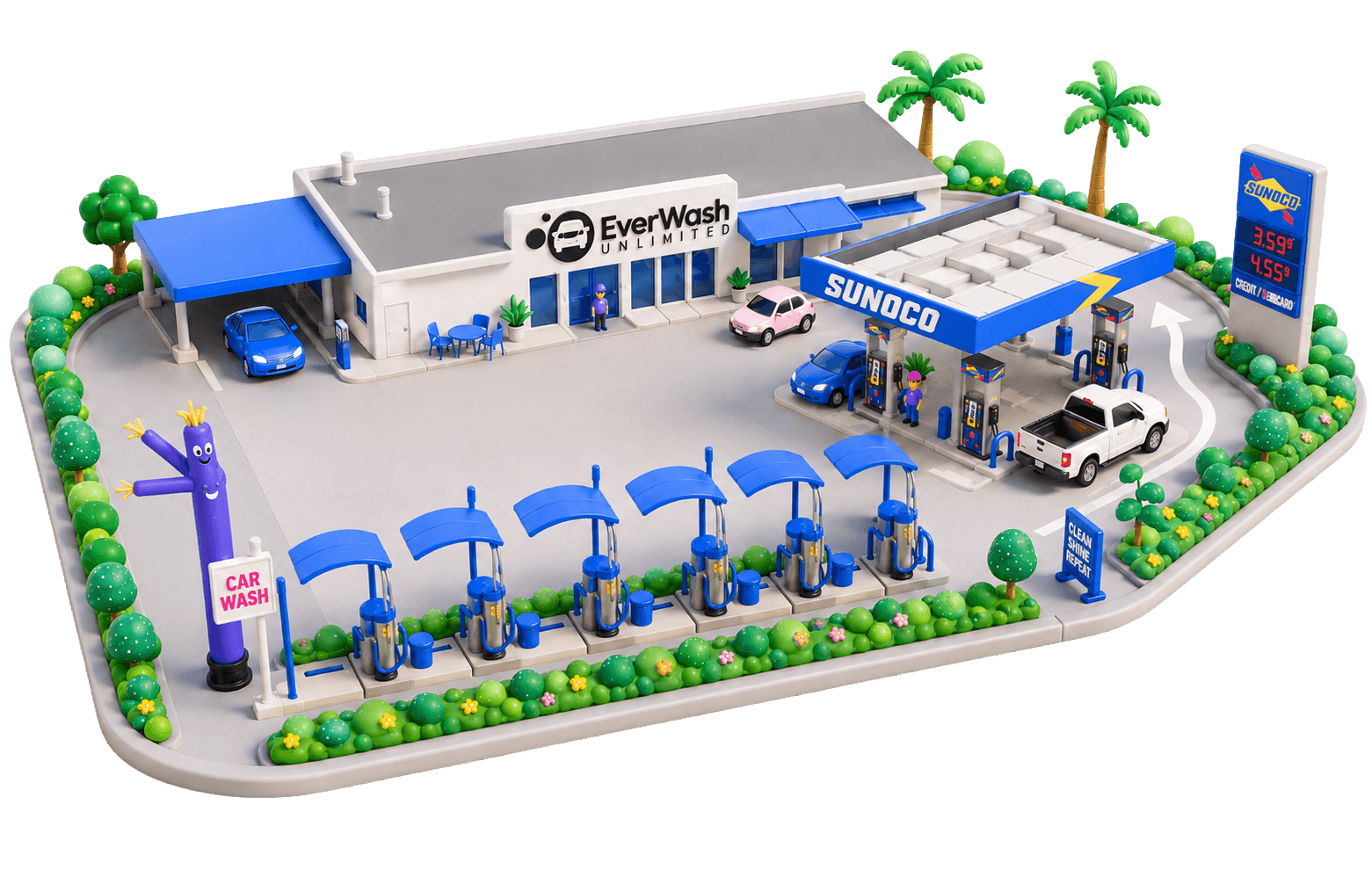EverWash Unlimited West Conshohocken 3D aerial view