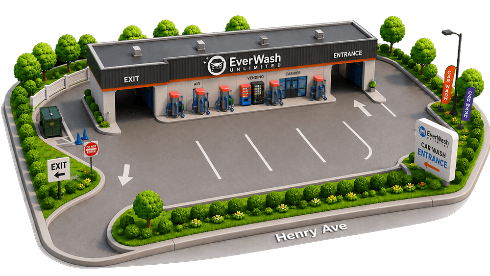 EverWash Unlimited Roxborough 3D aerial view